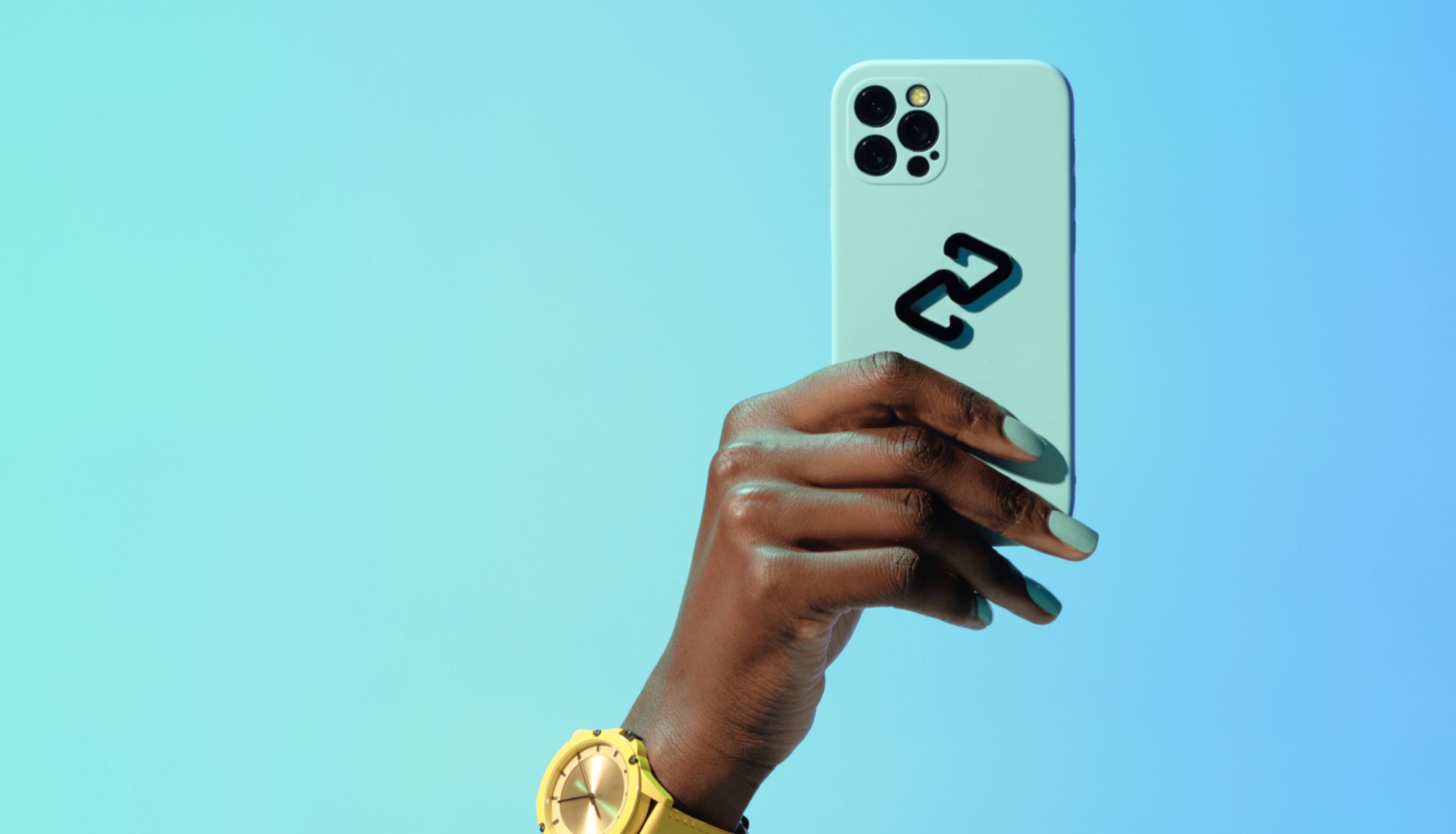 Afterpay app, held in hand
